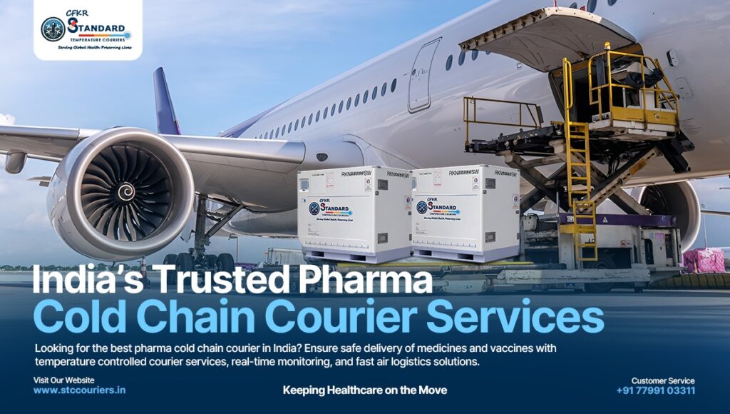 Best pharma cold chain courier in India with temperature controlled air cargo logistics for medicines and vaccines delivery
