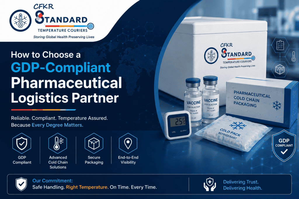 GDP-compliant pharmaceutical logistics services by CFKR STC Couriers.