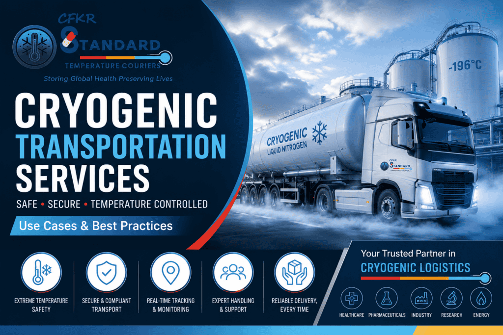 Cryogenic transportation services by STC Couriers with a temperature-controlled