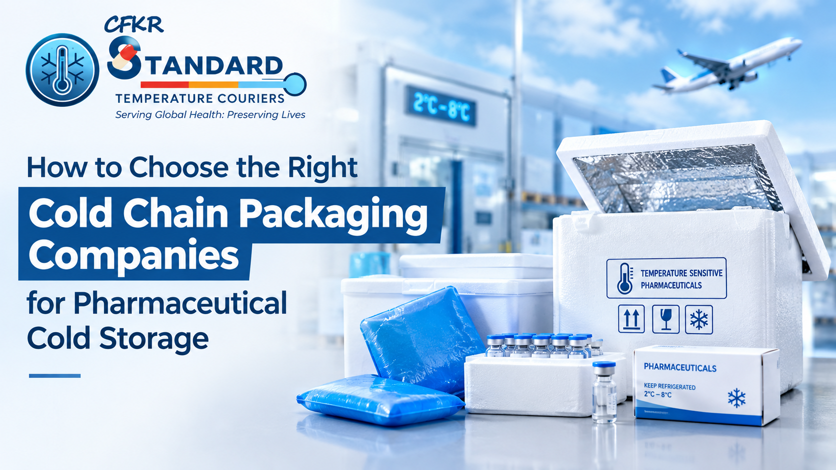 Cold chain packaging for pharmaceutical products with insulated boxes and temperature control